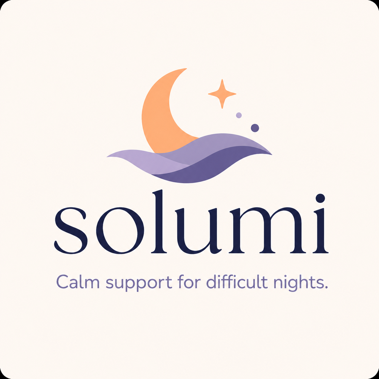 Solumi — calm support for difficult nights